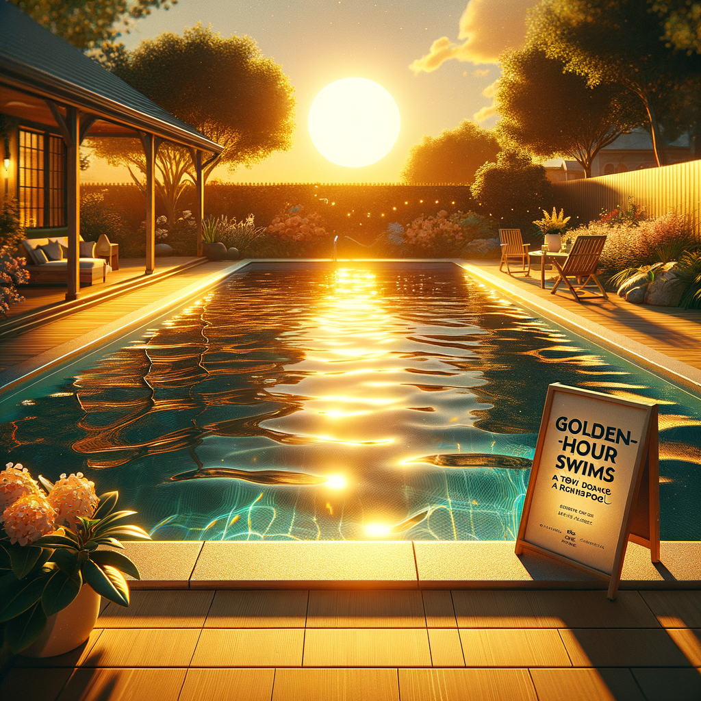 Golden-hour swims in a freshly lined backyard pool